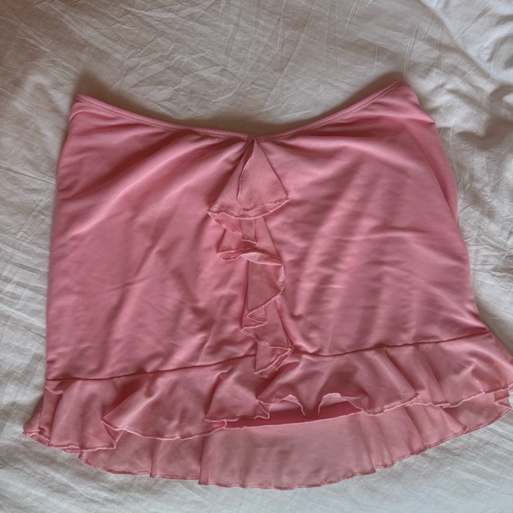 Pink Ruffled Skirt